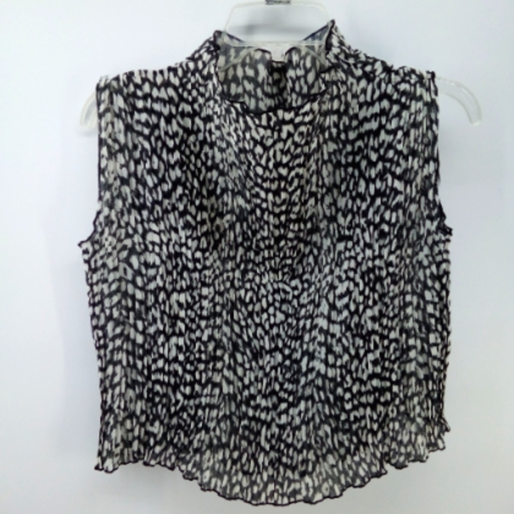 Vintage 90's Poet Stretch Pleated Animal Print 2000's Shirt Top Costume  S